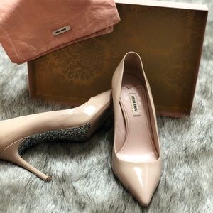 Miu Miu Patent Leather Cipria Pumps